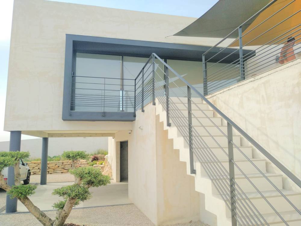 Rampe d'escaliers thermolaquée