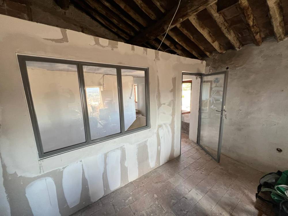 Verrière fixe + porte thermolaquées à Cadenet