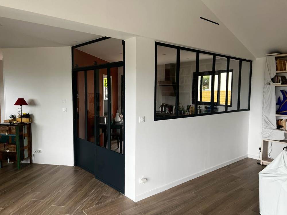 Verrières fixes + porte coulissante thermolaquées à La Roque d'Anthéron